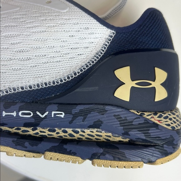 Men\'s Under Armour White Navy Midshipmen HOVR Sonic 3 Running Shoe main image 12